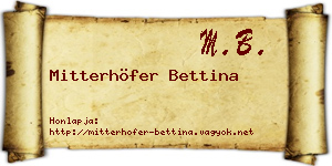 Mitterhöfer Bettina névjegykártya