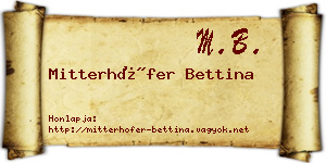 Mitterhöfer Bettina névjegykártya