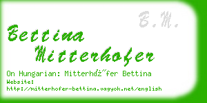 bettina mitterhofer business card